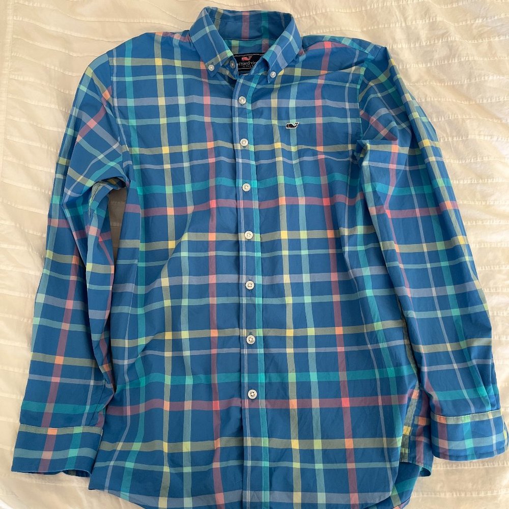 Vineyard Vines Boys' Button Down Shirt Size L
